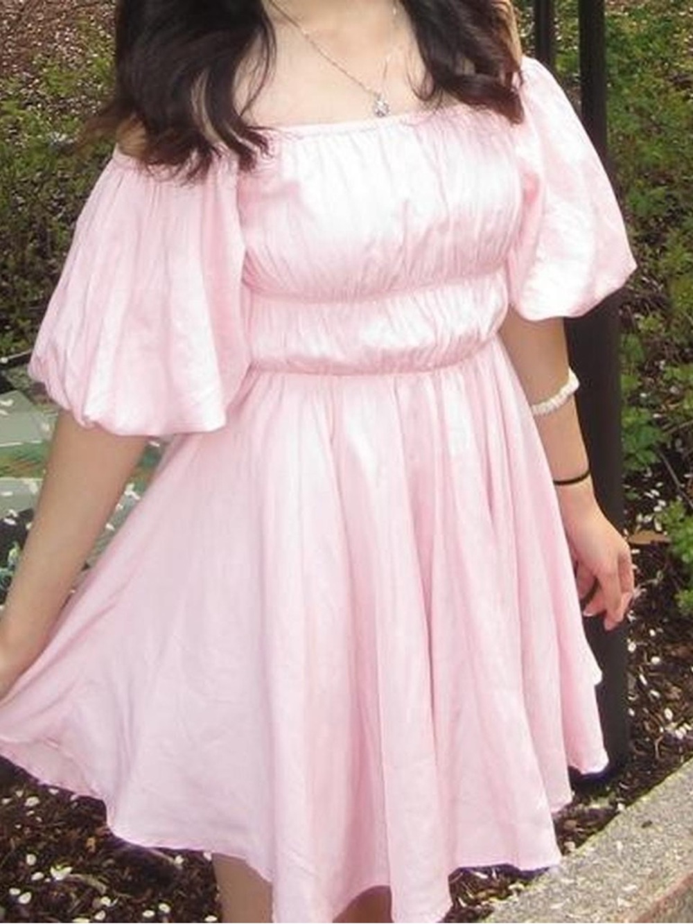 J.ING Light Pink Puff-Sleeve Party Dress - Picture 2 of 4